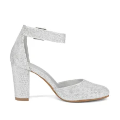 Round Toe Chunky Heel Pumps