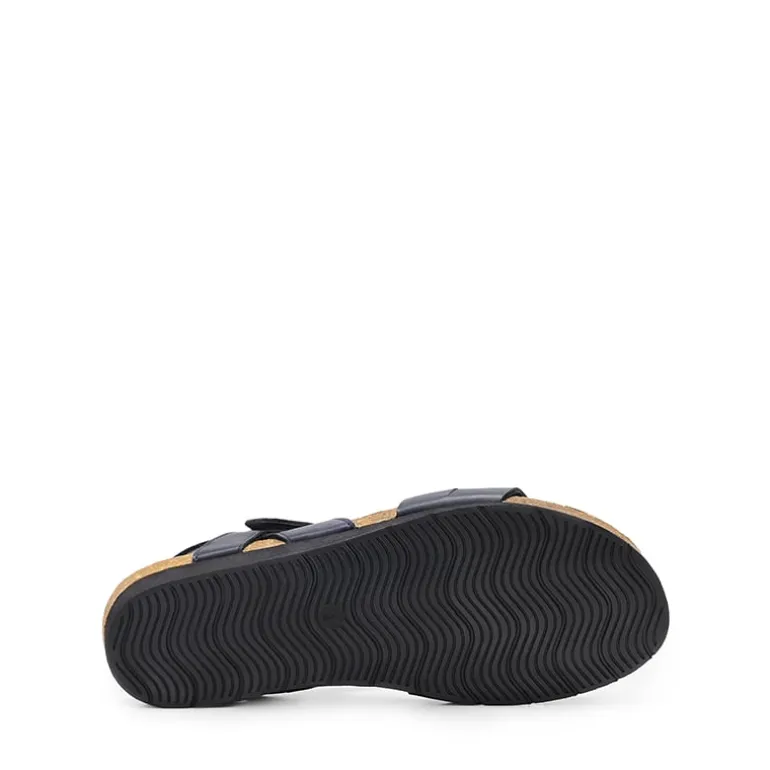 Round-Toe Low Heel Wedge Sandals