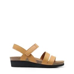 Round-Toe Low Heel Wedge Sandals
