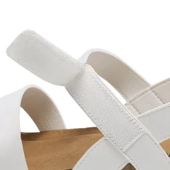 Round-Toe Low Heel Wedge Sandals