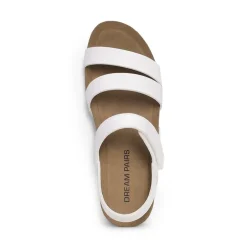 Round-Toe Low Heel Wedge Sandals