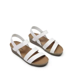 Round-Toe Low Heel Wedge Sandals
