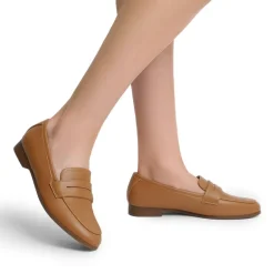 Round Toe Slip-on Penny Loafers