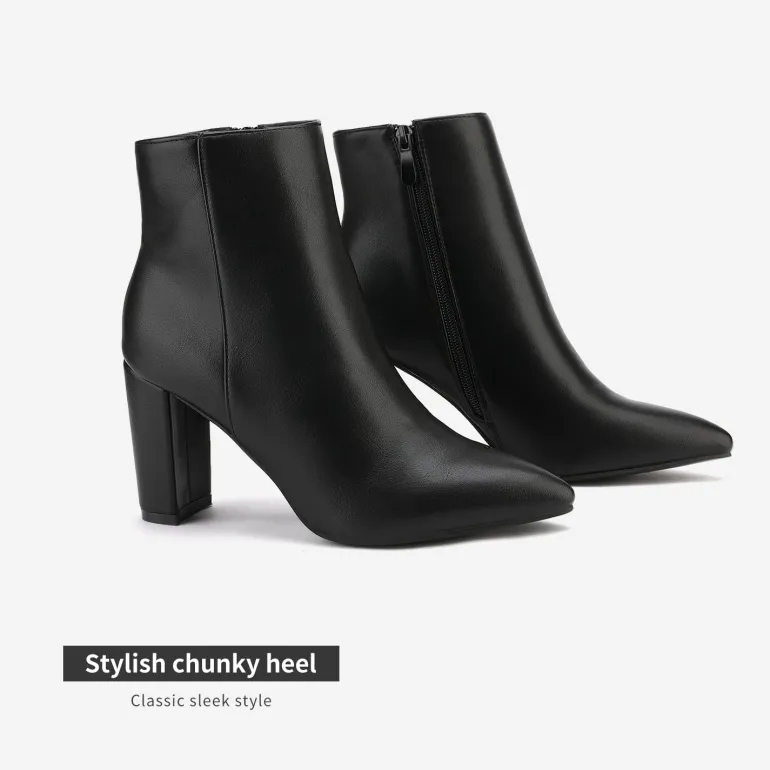 Sianna Chunky High Heel Ankle Booties