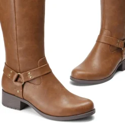 Side Zipper Buckle Riding Boots
