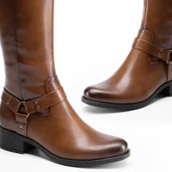 Side Zipper Buckle Riding Boots