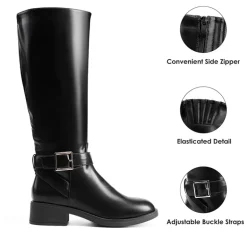Side Zipper Knee High Riding Boots