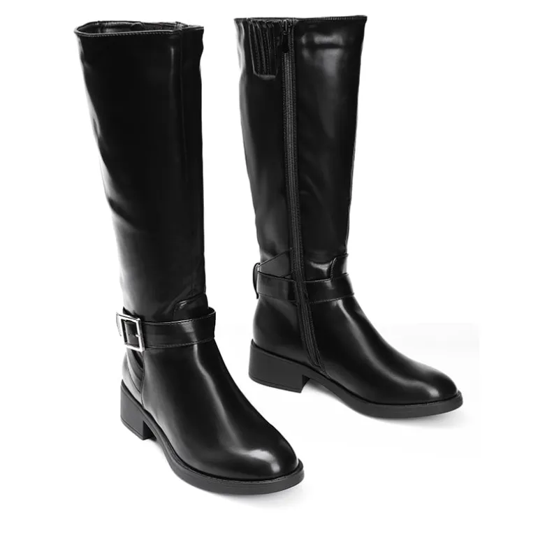 Side Zipper Knee High Riding Boots