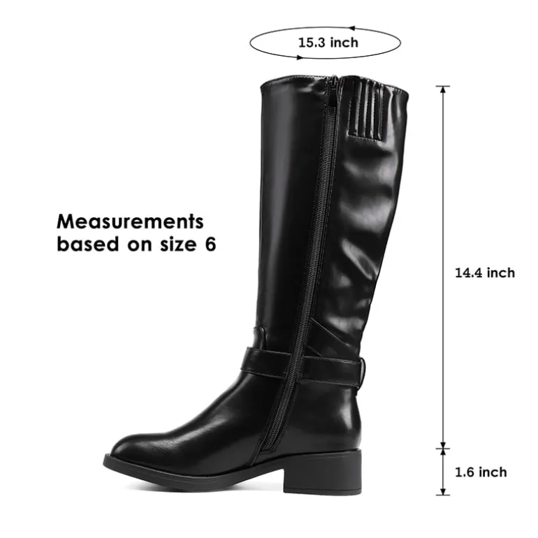 Side Zipper Knee High Riding Boots