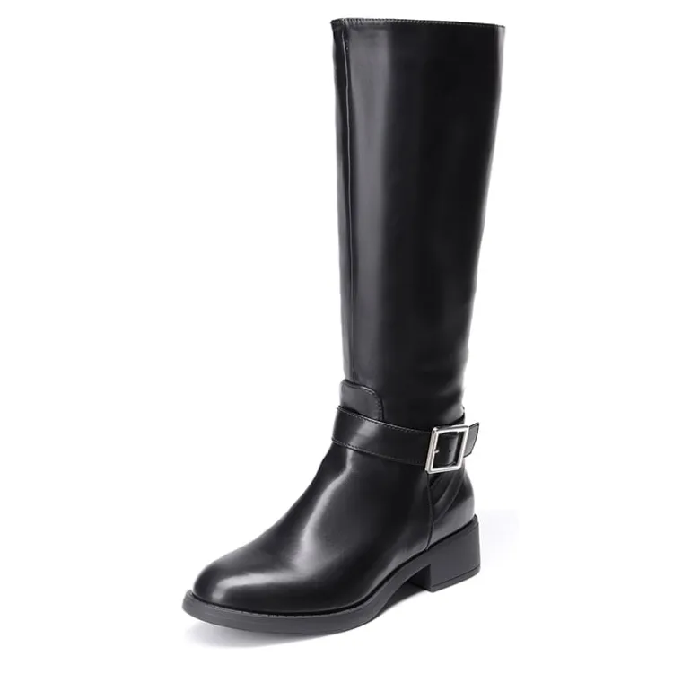 Side Zipper Knee High Riding Boots