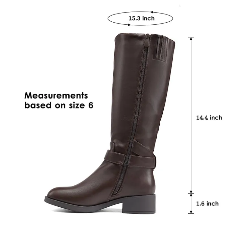 Side Zipper Knee High Riding Boots