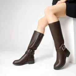 Side Zipper Knee High Riding Boots