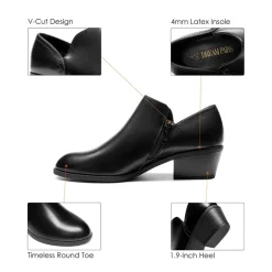 Side Zip Slip On Booties