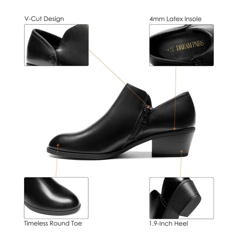 Side Zip Slip On Booties