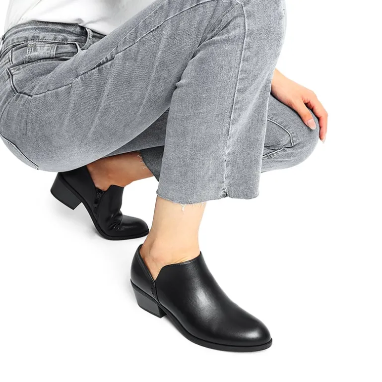 Side Zip Slip On Booties