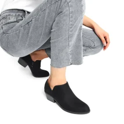 Side Zip Slip On Booties