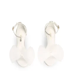 Silky Bow Ankle Strap High Stiletto Heel Sandals