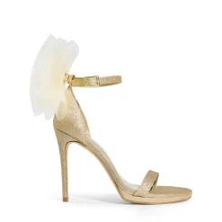 Silky Bow High Stiletto Heel Sandals