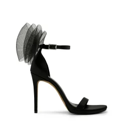 Silky Bow High Stiletto Heel Sandals