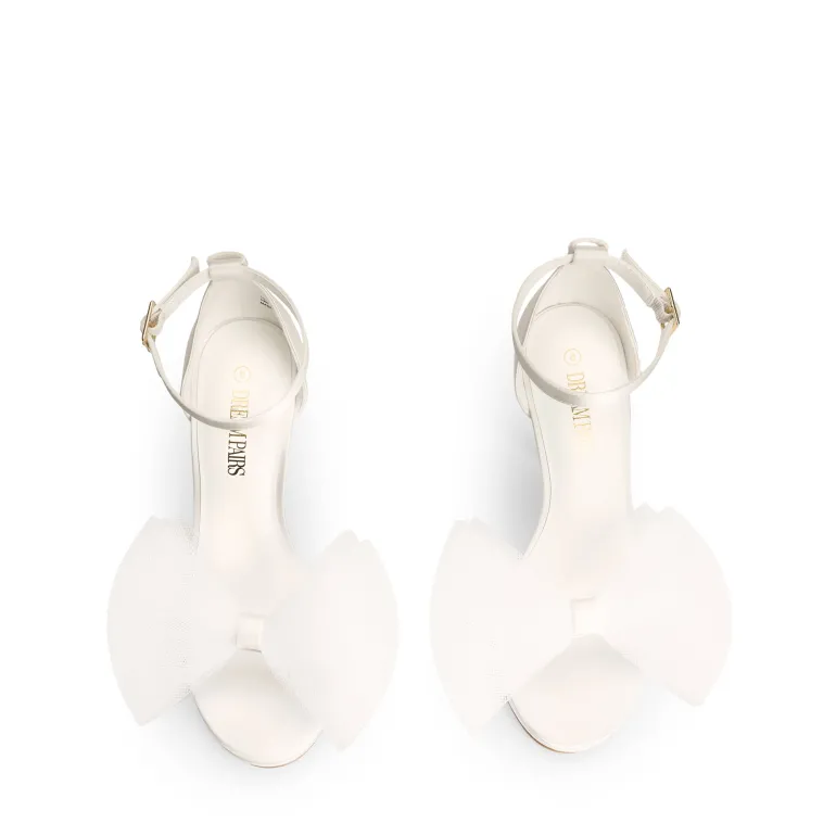 Silky Bow High Stiletto Heel Sandals