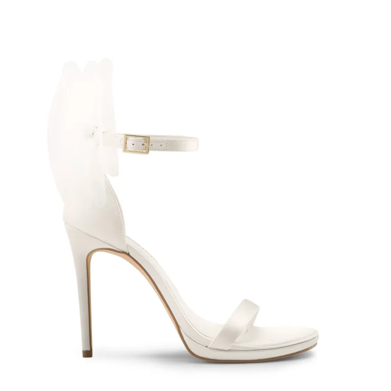 Silky Bow High Stiletto Heel Sandals
