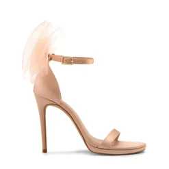 Silky Bow High Stiletto Heel Sandals