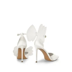 Silky Pointed Toe Bow Stiletto Heel Pumps