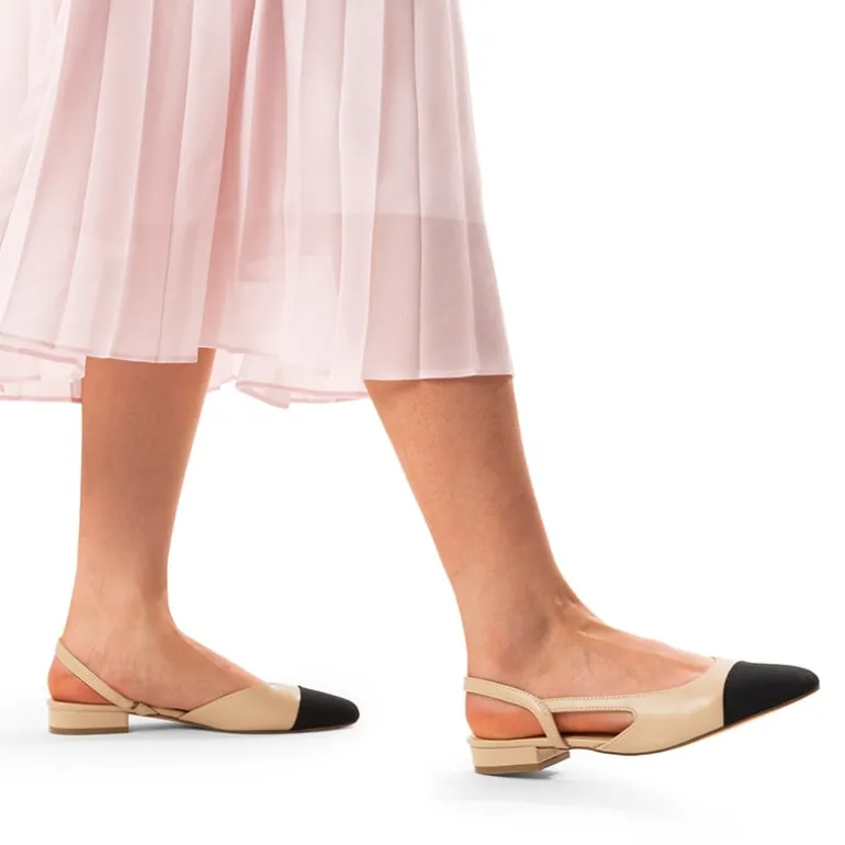Slingback Cap Toe Flats