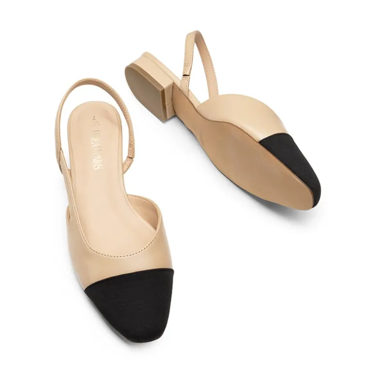 Slingback Cap Toe Flats