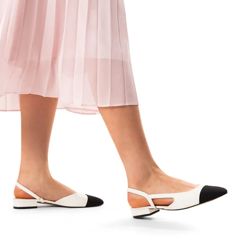 Slingback Cap Toe Flats