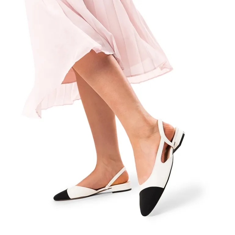 Slingback Cap Toe Flats