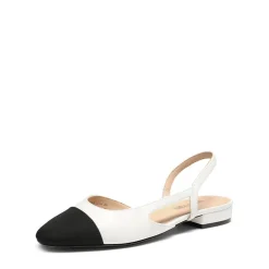 Slingback Cap Toe Flats