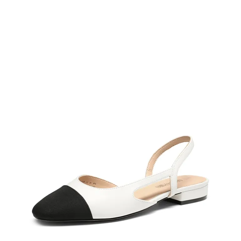 Slingback Cap Toe Flats