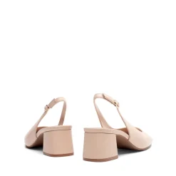 Slingback Chunky Square Toe Pumps