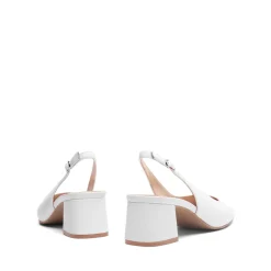 Slingback Chunky Square Toe Pumps