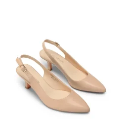 Slingback Pointed Toe Kitten Heel Pumps