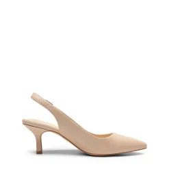 Slingback Pointed Toe Kitten Heel Pumps