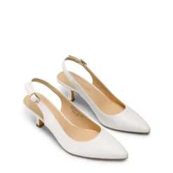 Slingback Pointed Toe Kitten Heel Pumps