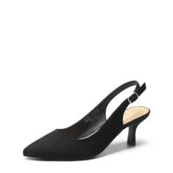 Slingback Pointed Toe Kitten Heel Pumps