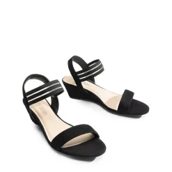 Slip on Elastic Strap Wedge Sandals