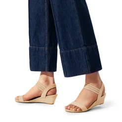 Slip on Elastic Strap Wedge Sandals