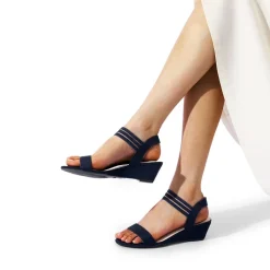 Slip on Elastic Strap Wedge Sandals