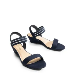 Slip on Elastic Strap Wedge Sandals