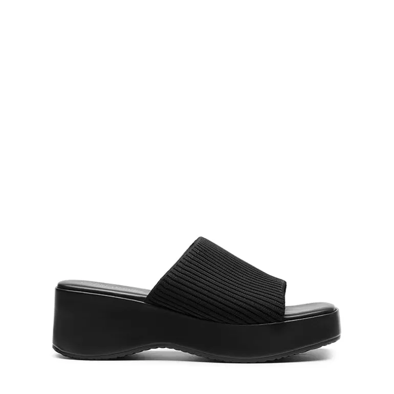 Slip on Knitted Flatform Sandals