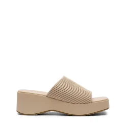 Slip on Knitted Flatform Sandals