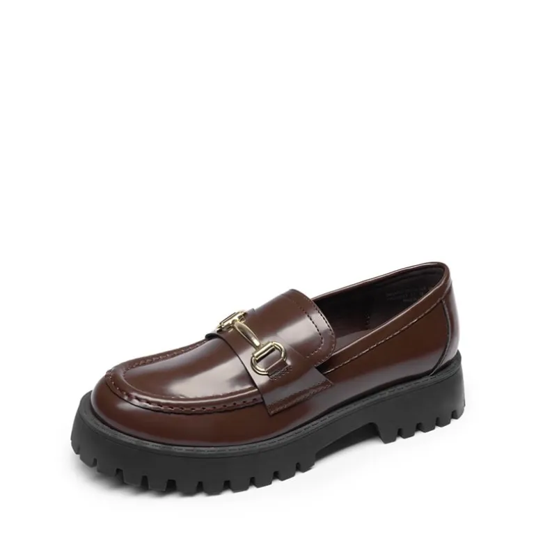 Slip Resistant Platform Chunky Penny Loafers