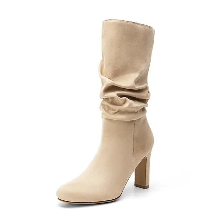 Slouchy Mid-calf Boots