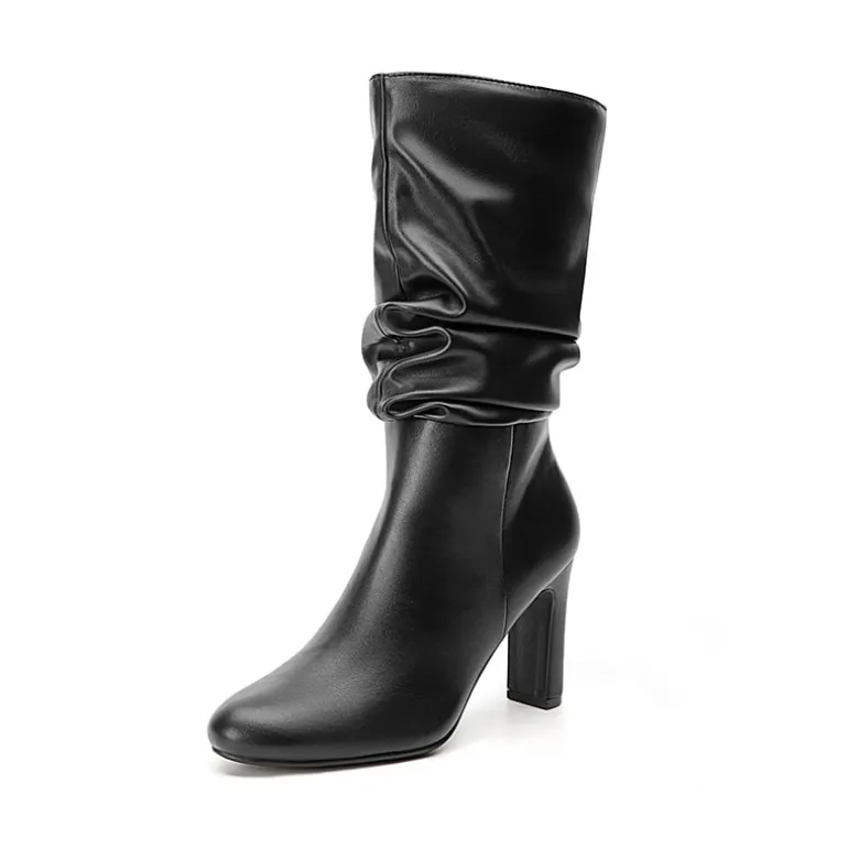 Slouchy Mid-calf Boots