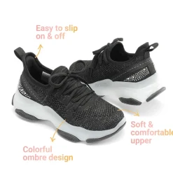 [Sparkle Pop] Kids Jelly Sole Lightweight Slip-On Sneakers