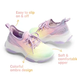 [Sparkle Pop] Kids Jelly Sole Lightweight Slip-On Sneakers